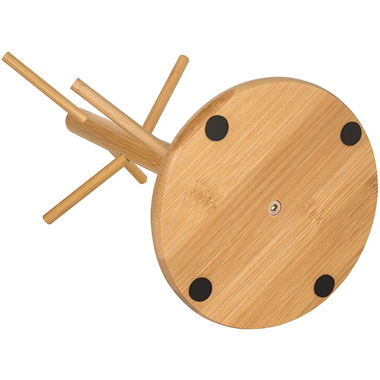 Home Kitchen Countertop Bamboo Coffee Bar Organizer Stand Tea Cup Rack Bracelet Holder Wooden Coffee Mug Tree