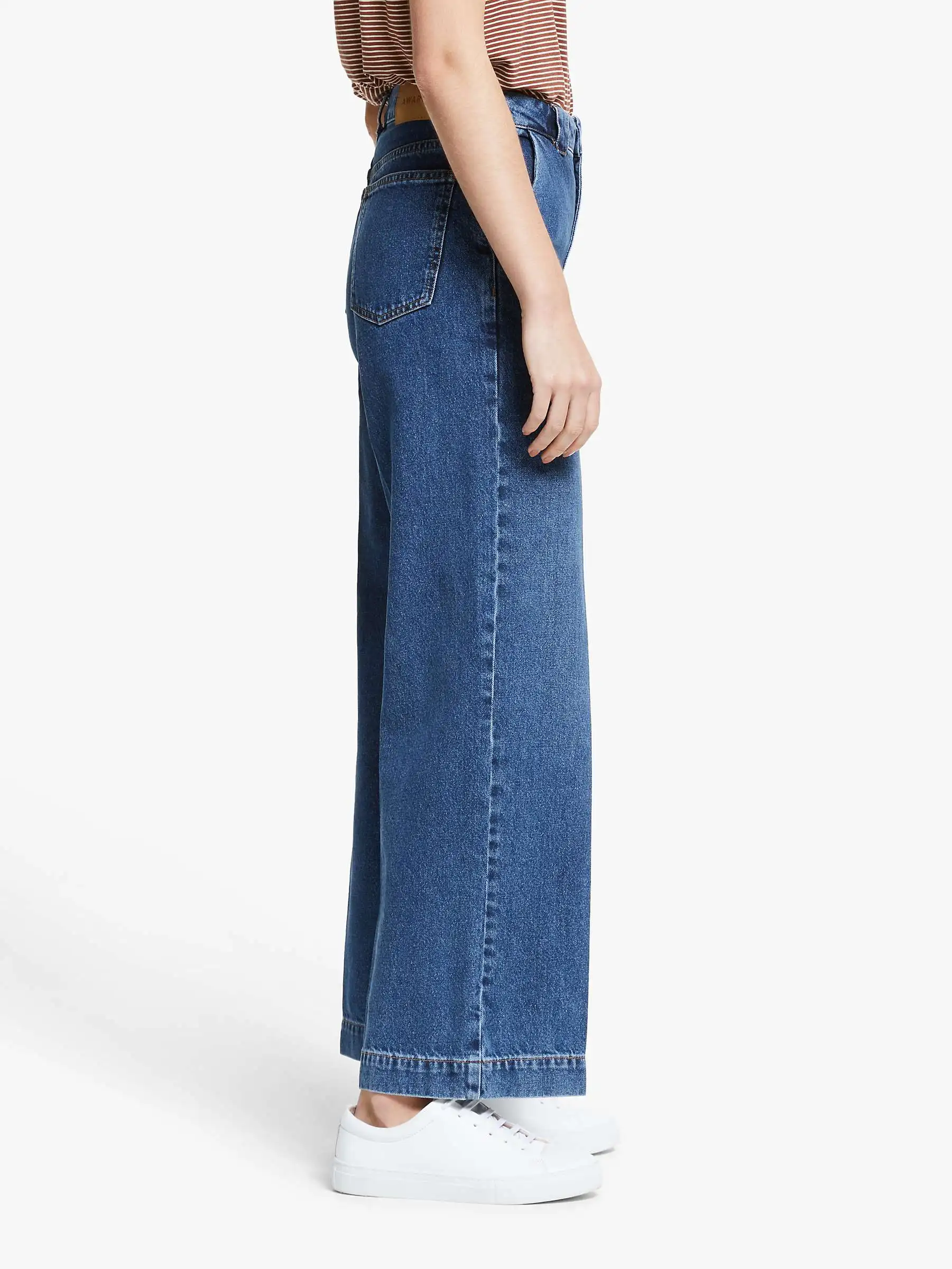 Best quality Soft high rise wide legs jeans relaxed style women pants