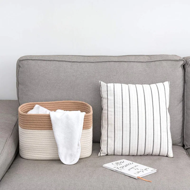 Сумка с логотипом на заказ игрушки детские товары веревка американские хлопковые тканые корзины для хранения