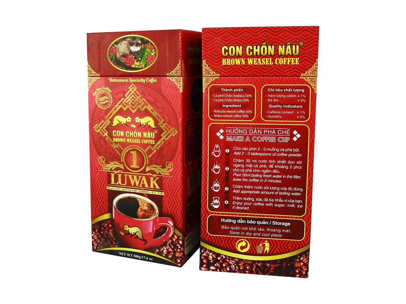 Органический зернистый кофе класса премиум Luwak-средний жареный-высшее качество из Вьетнама