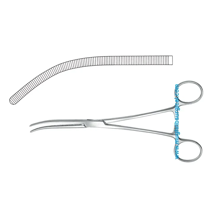 Изогнутые щипцы для артерий Рочестер без зубов 30 см