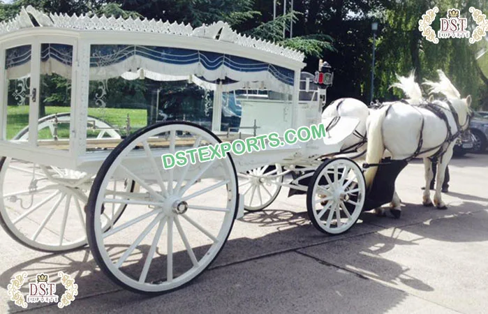 Latest Horse Drawn Funeral Glass Coach Best Black Funeral Horse Drawn Carriage Exclusive Horse Drawn Carriages For Funerals