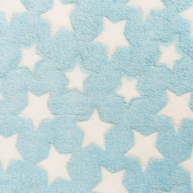 
Double-sided Stretch plush five-pointed double side star printing pajamas blanket hometextile fabric 