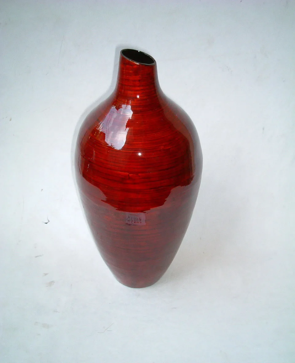 
Vietnam handmade Spun-bamboo round vase suitable for home-decor, houseware, tableware and kitchenware 
