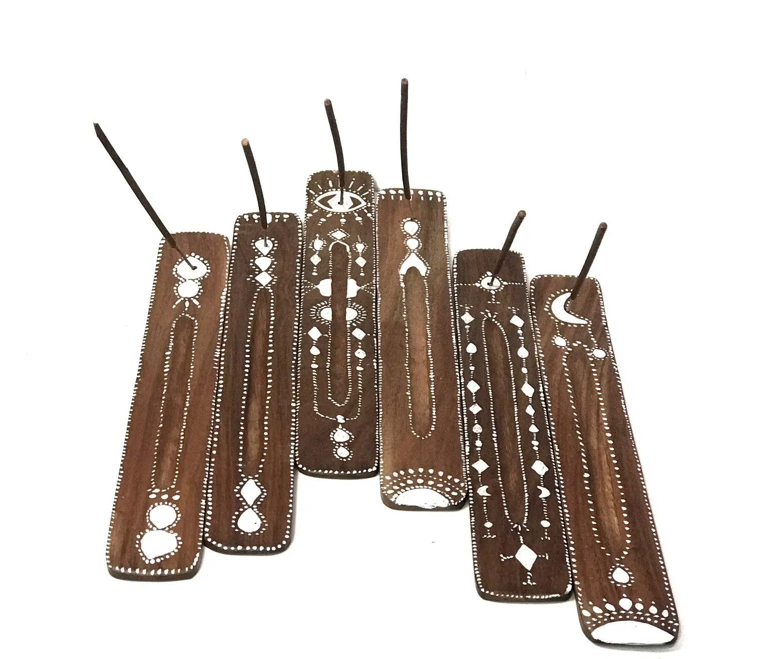 Hand Painted High Quality Wooden Incense Stick Holder Plate Stand for Home Meditation Decor Handicraft Made in India