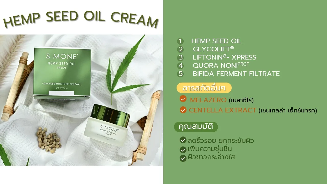 Natural Bio HEMP SEED OIL CREAM Deep Nourishing Cream Restore Skin Firmness Reduce Appearance of Aging Marks Skins Radiance