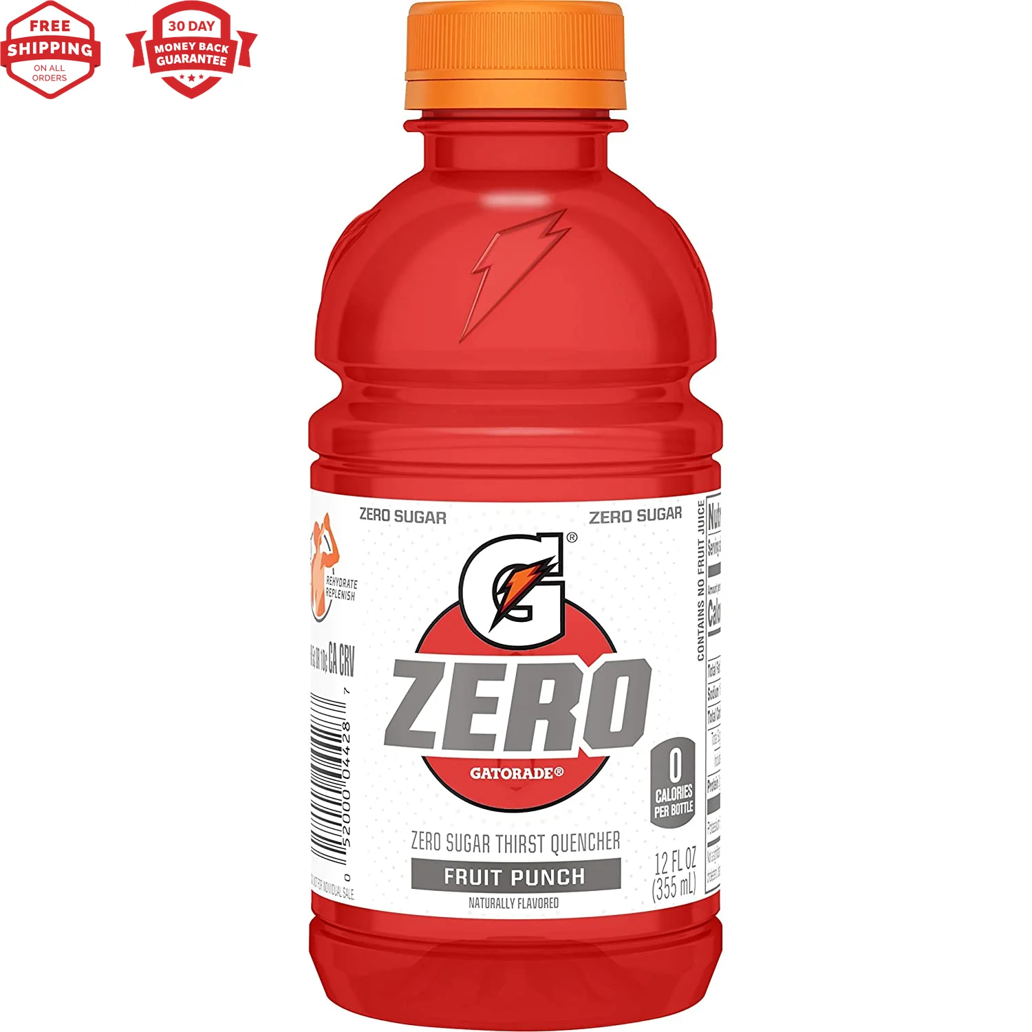 Gatorade Zero Sugar Thirst Quencher, Fruit Punch, 12 fl oz