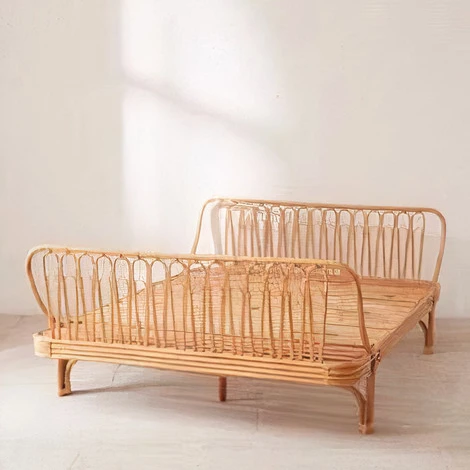 
Double Luxury Bamboo Bed Vietnamese style handmande Reasonable Price with Top A Quality for making bedroom 