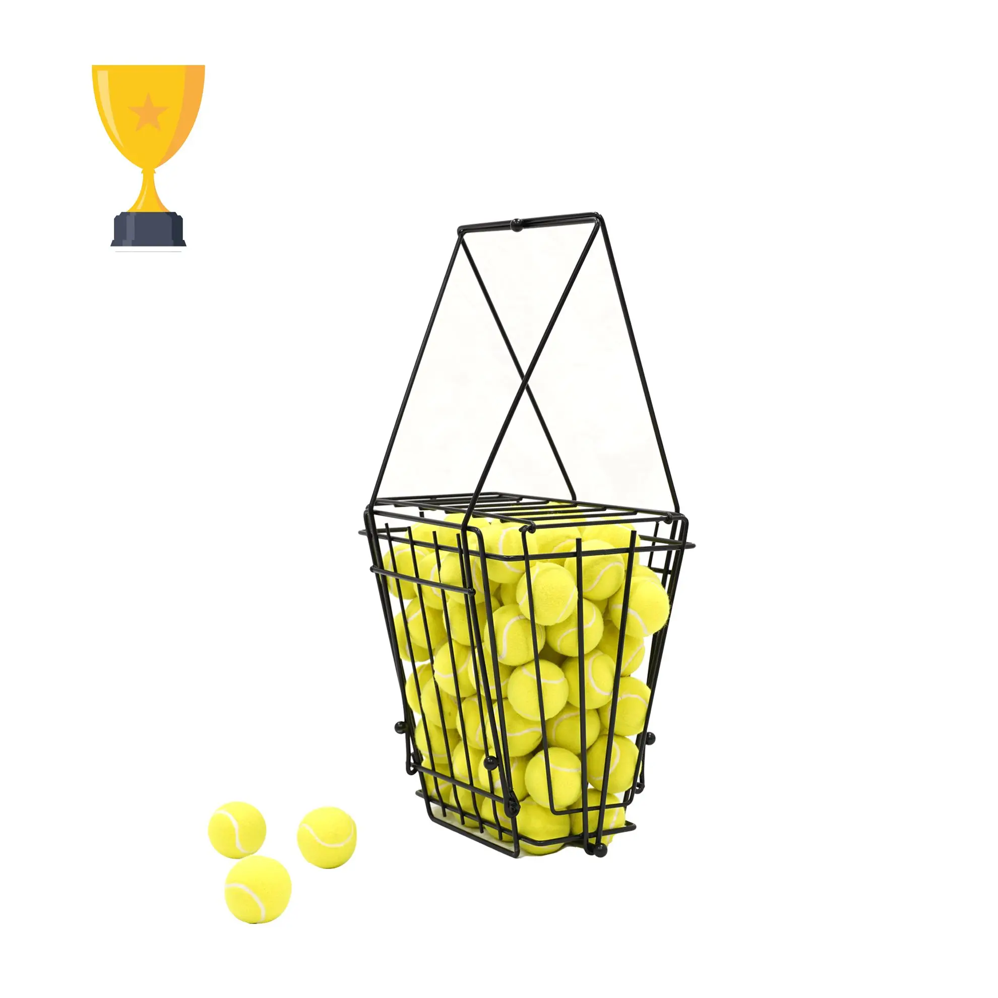 Ball basket cart for tennis training