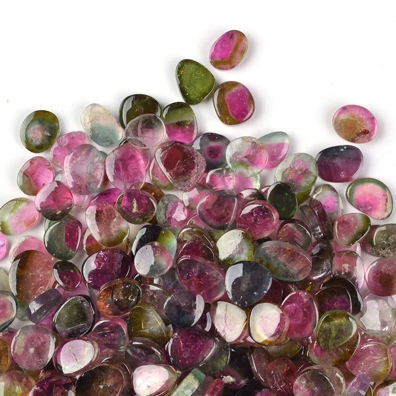 Best Quality Gemstone Tourmaline Watermelon Smooth Slices Tourmaline Loose gemstone Small Size