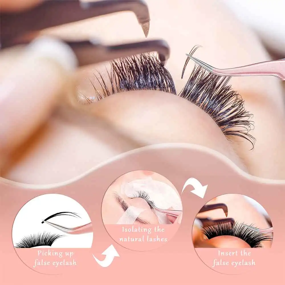Eyelash Extension Tweezers Kits tweezers Professional Stainless Steel Volume Eyebrow Tweezers