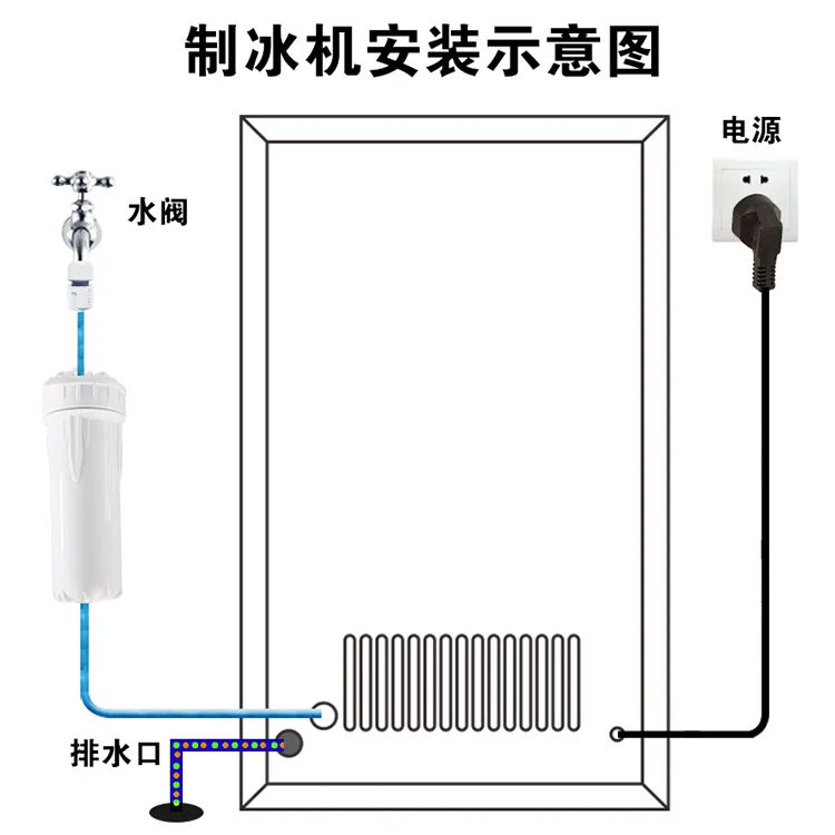 Коммерческая электрическая машина для производства льда Льдогенераторы магазина молочного чая кофейни и холодных напитков
