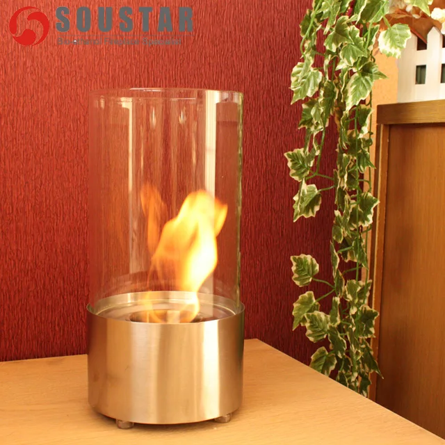 Indoor bio ethanol round table fireplace