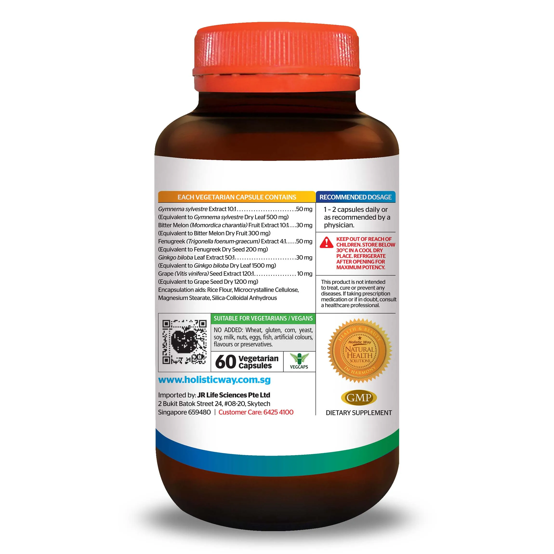 
Improve Overall Health Top Grade Holistic Way Sugar Factor (60 Vegetarian Capsules) From New Zealand 