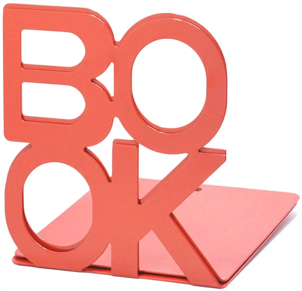 Creative Alphabet Shaped Metal Bookends Iron Support Holder Desk Stand For Books Student Stationery School Office Supplies