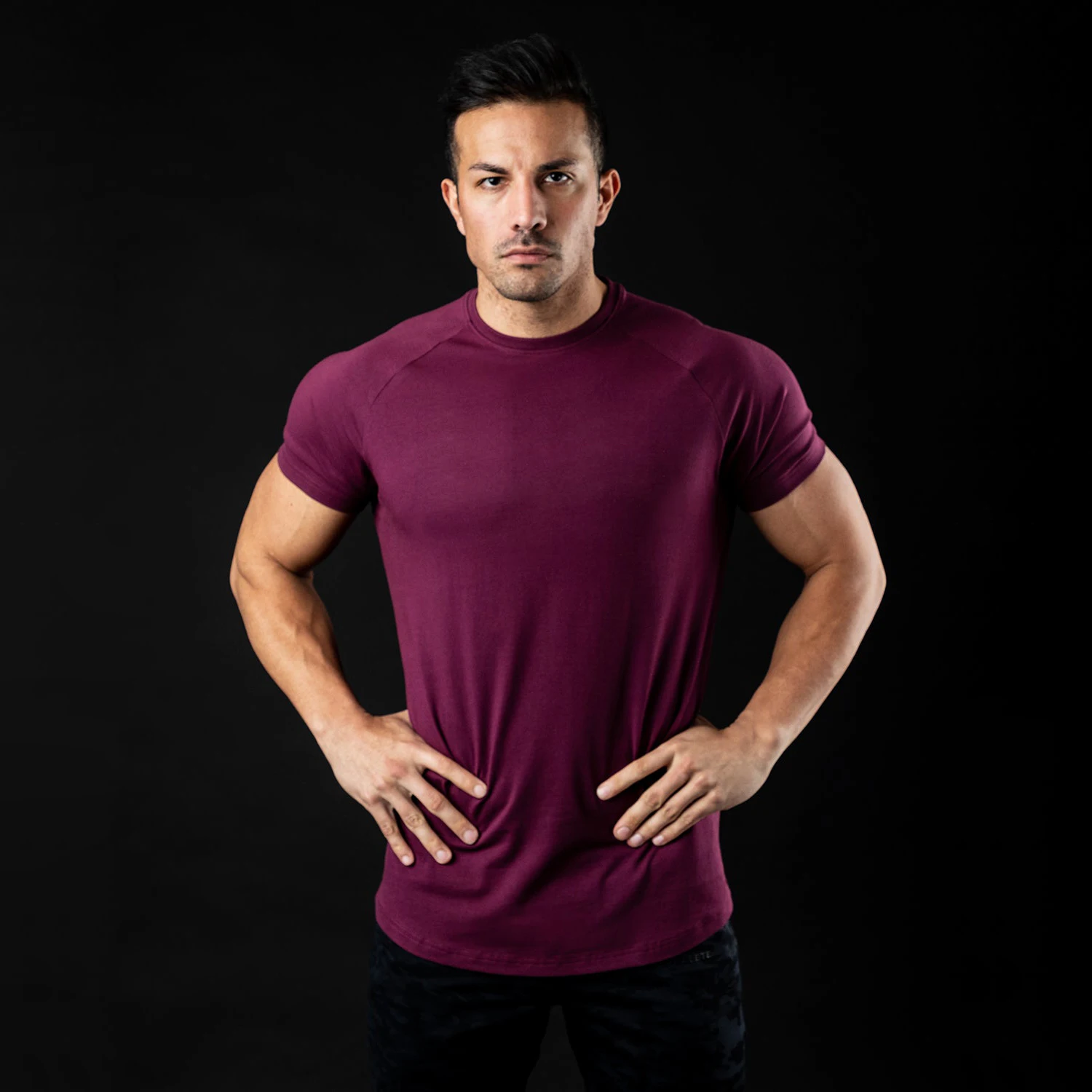 Hot Sale Workout Quick Dry Gym Wear Men Clothing Custom Logo Print 100% Cotton Spandex Fabric Raglan Sleeves T-shirts For Men