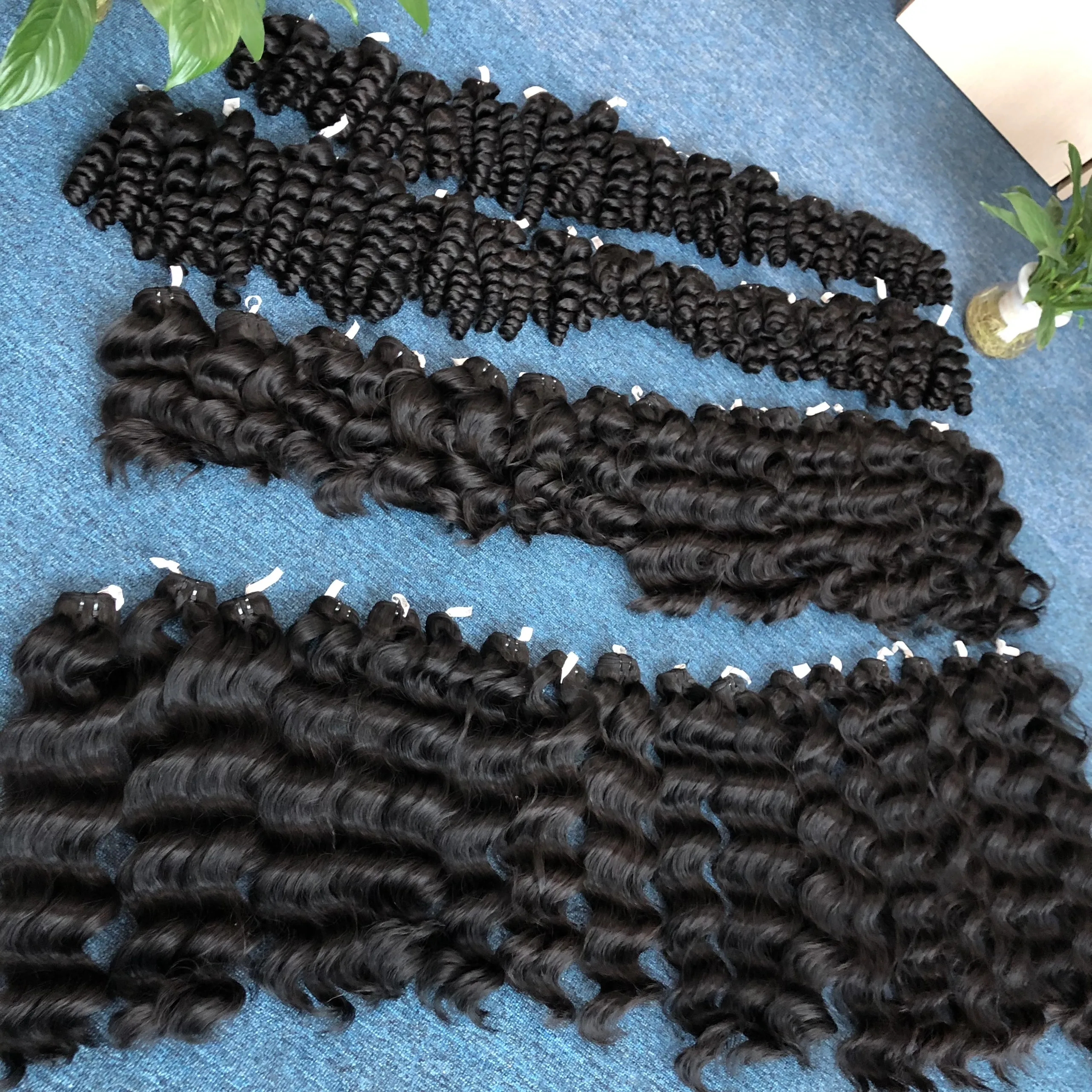 Глубокая волна 2 волна утка волос Связки 100% virgin волнистые волосы славянского типа из Белади волос