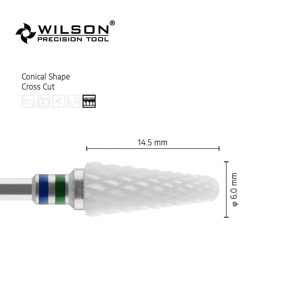 6400402 Nail Bit High Wearing Feature White Zirconia Ceramic Burs Used for Acrylic/Plaster /Dental polishing burs