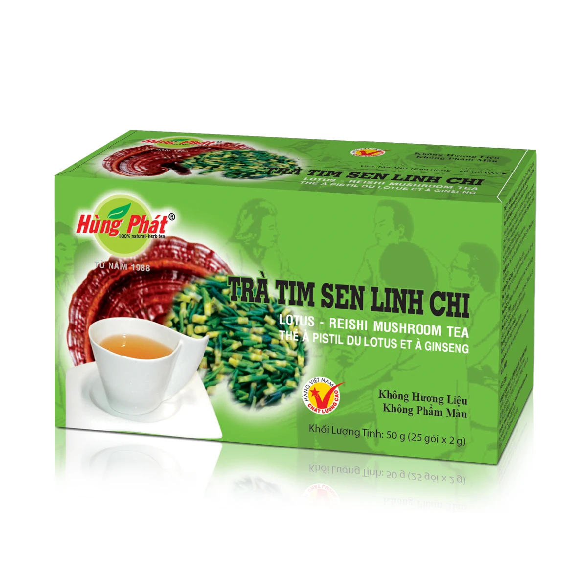 
Lotus Reishi Mushroom Tea Flavored Herbal Teabag 