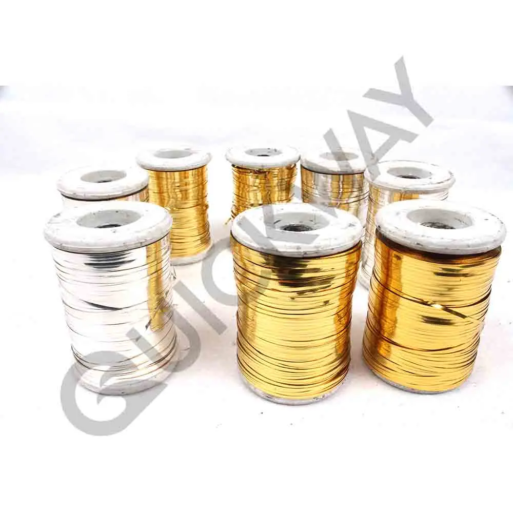 Металлическая проволока Bullion из плоской вышивки французская Золотая