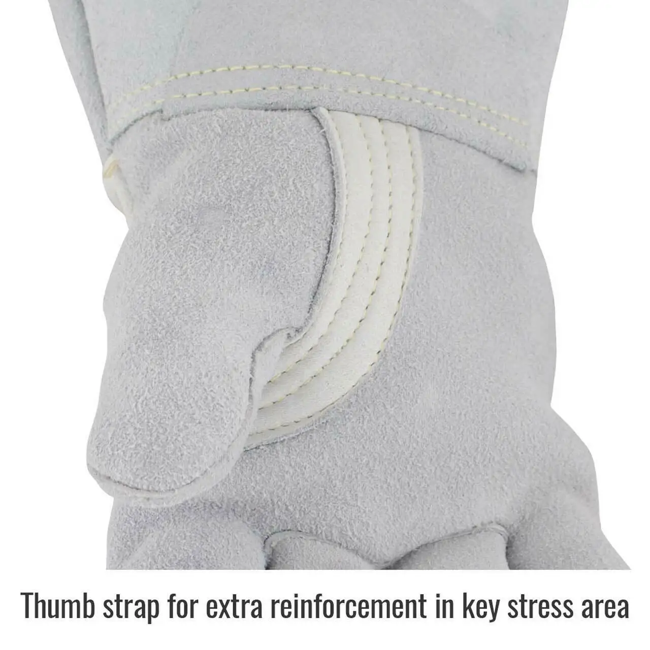 Double-layer Lengthened Cotton Lining Welding Gloves, Heat Resistant Welding Gloves Long Sleeve Leather