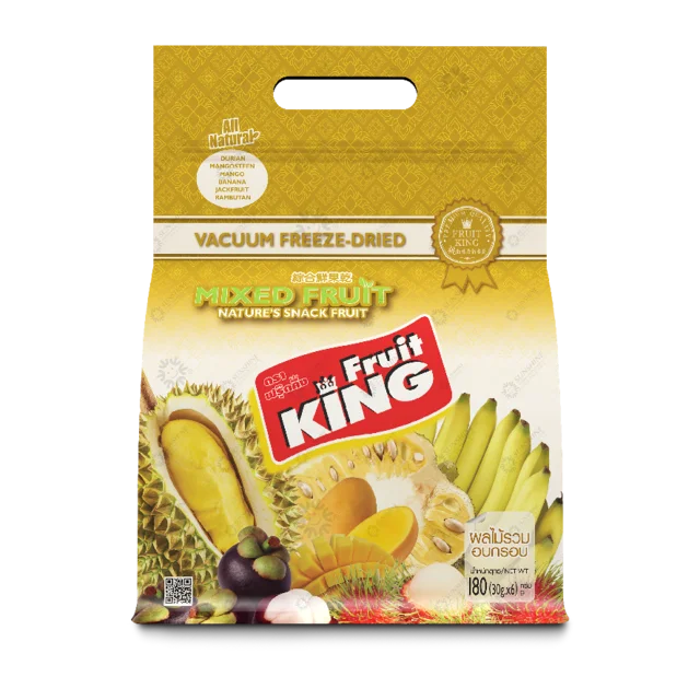 Light Sweet No Sugar Special Taste Premium Quality Freeze Dried Durian Mix Fruits 180g Per Pack From Thailand
