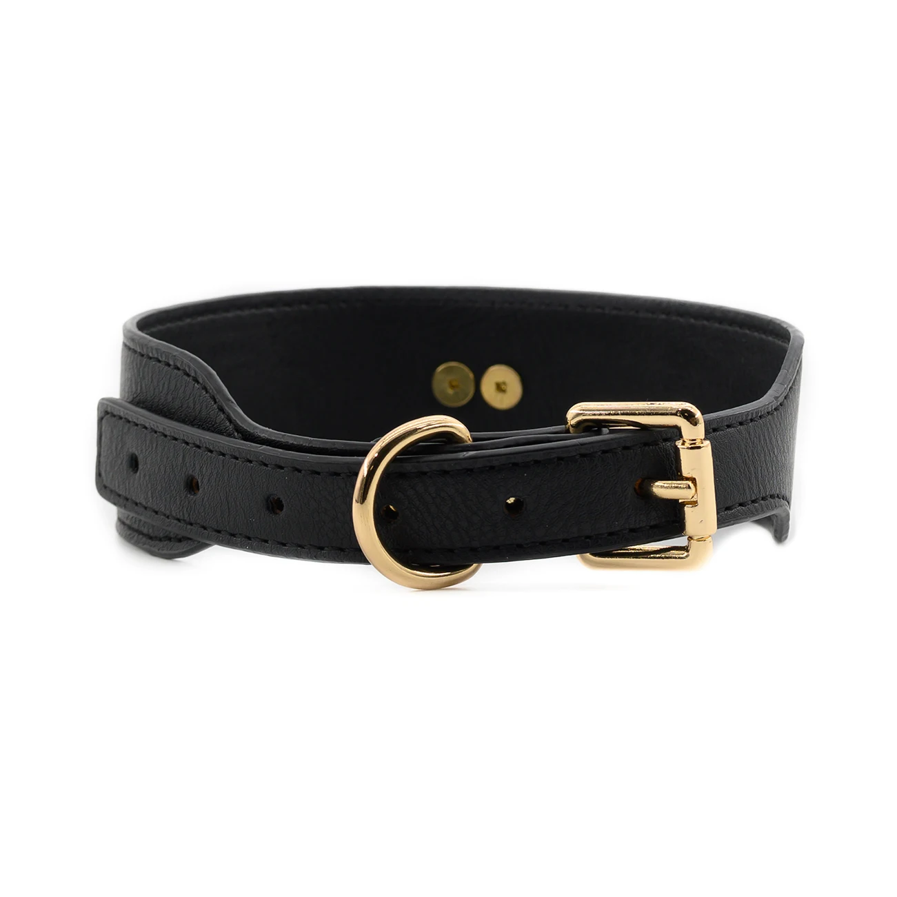 Курчавый воротник с золотым поводком на цепочке