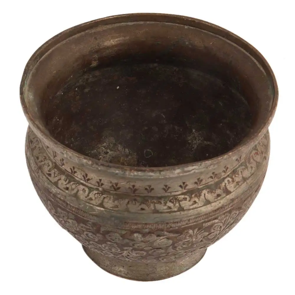 Traditional Antique Brass Flower Pot or Vase With Floral Design for Decoration Buy at Best Prices on India Arts Palace