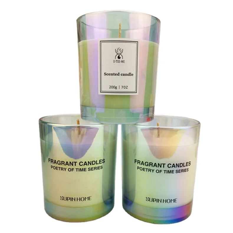 Christmas hot-selling nordic glass candle holder romantic innovative candle  for decoration