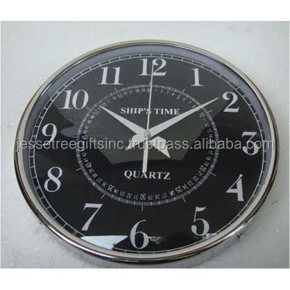 Metal Wall Mounted Analog Station Roman Clock With Black Spray Paint Finishing Round Shape Premium Quality For Home Decoration