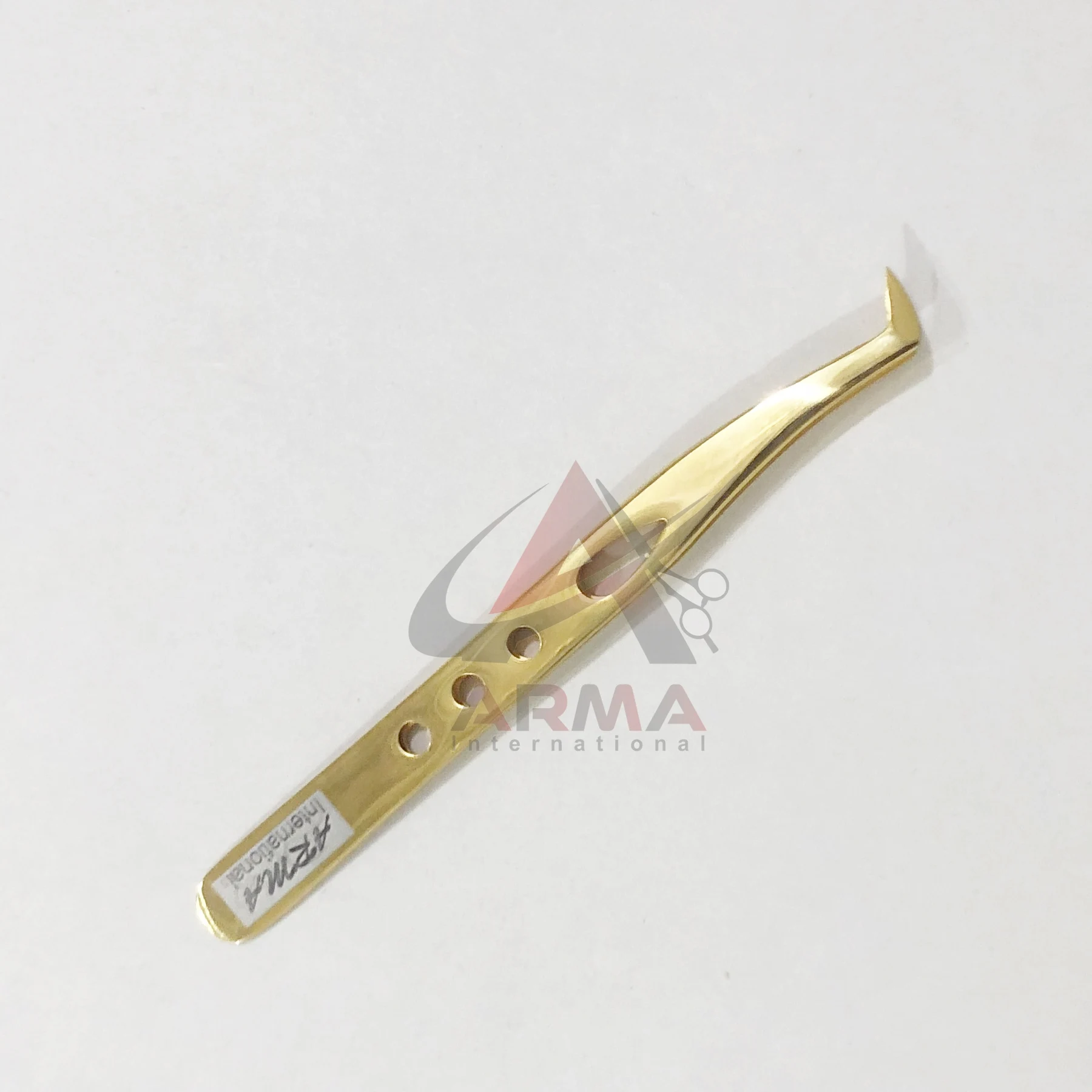 24K Gold Russian volume petal design eyelash tweezers  Eyelash Extension Tweezers with custom logo
