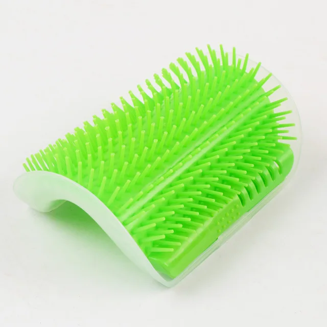Corner Cat Brush Pet Comb Play Toy Plastic Scratch Bristles Arch Massager Self Grooming Scratcher Cats Toys