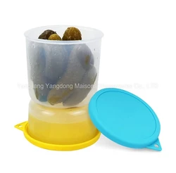 Maisons New Arrival Kitchen Storage Leak-proof Pickle and Olives Canning Jar Container with Strainer