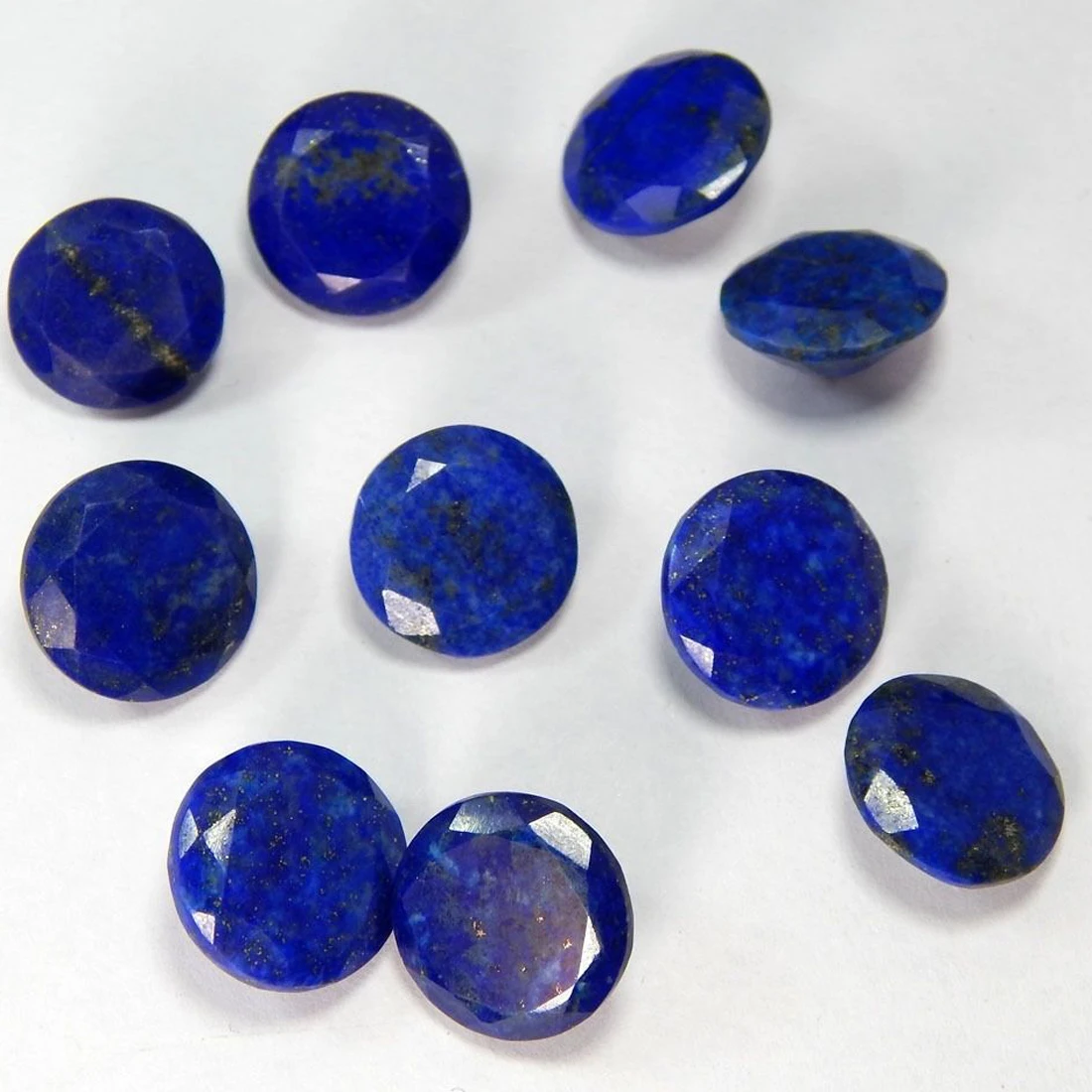 Натуральный Лазурит овальной граненой огранки 7x9 мм свободный драгоценный камень Синий Драгоценный Камень Калиброванный Овальный