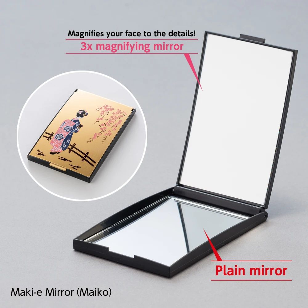 Japanese high quality popular handmade engraved mirror with a maiko