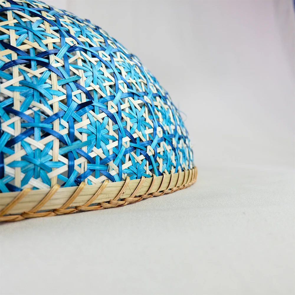 Bamboo string fruit basket with bamboo cover food protection basket for sale (Made in VietNam) Bamboo woven cover