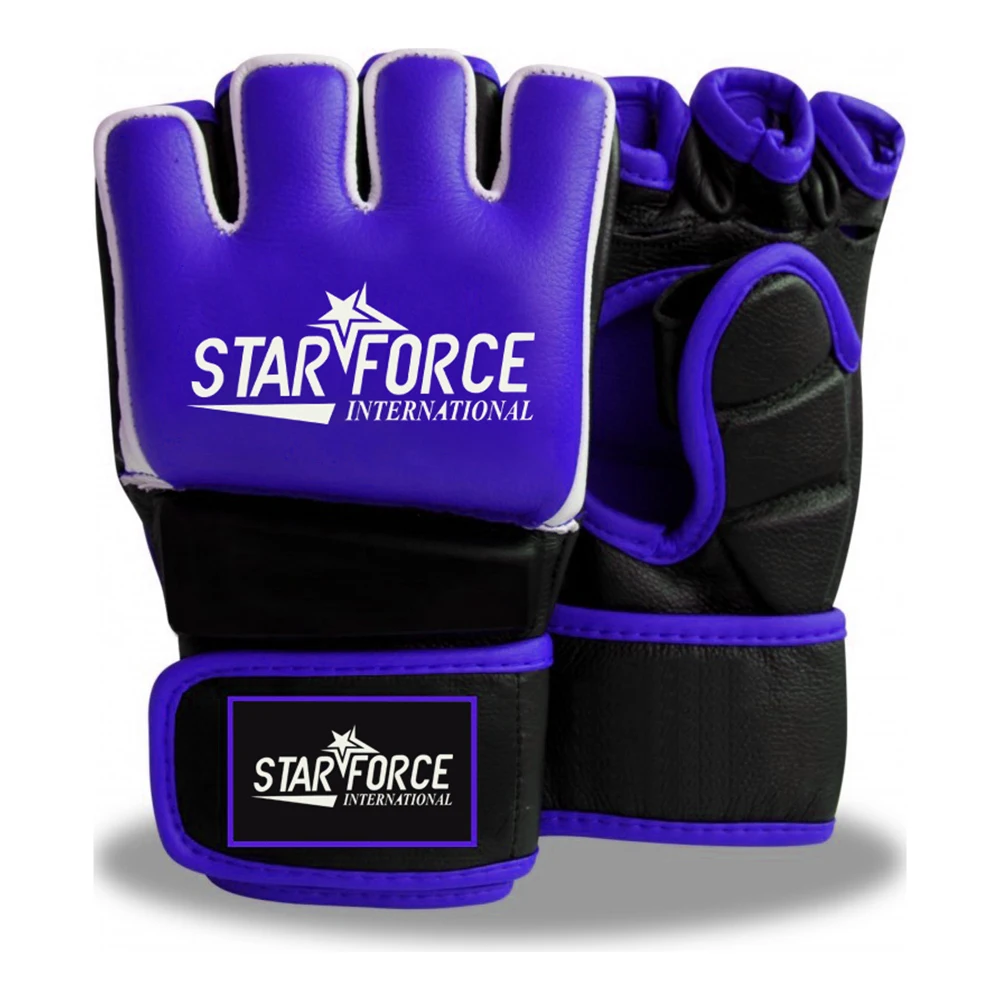 cheap price Pakistani Wholesale Black and Red Customized cow hide Leather Boxing Gloves