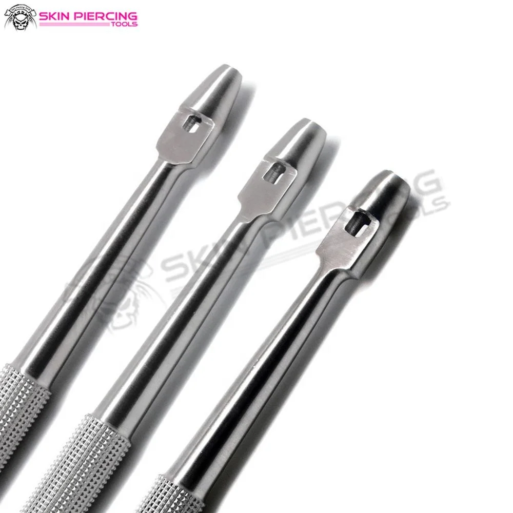 
3Pcs Sterile Biopsy Punch Piercing Tool Kaye Dermal Anchor Tissue Punch Straight 4mm-5mm 