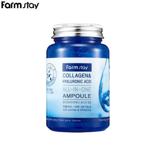 
FARM STAY Collagen & Hyaluronic Acid All In One Ampoule 250 ml Supply wholesale Farmstay All products korean Cosmetics 