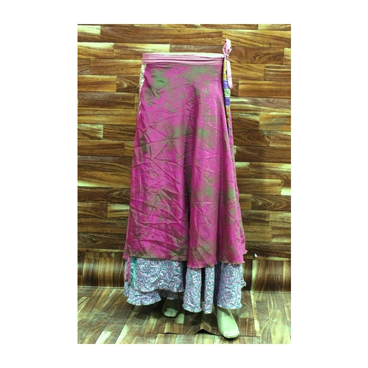 Wholesale Price Fashionable Magic Wrap Skirt Assorted Skirts Floral Pattern Factory Direct Sale Indian Wrap Skirts for Ladies