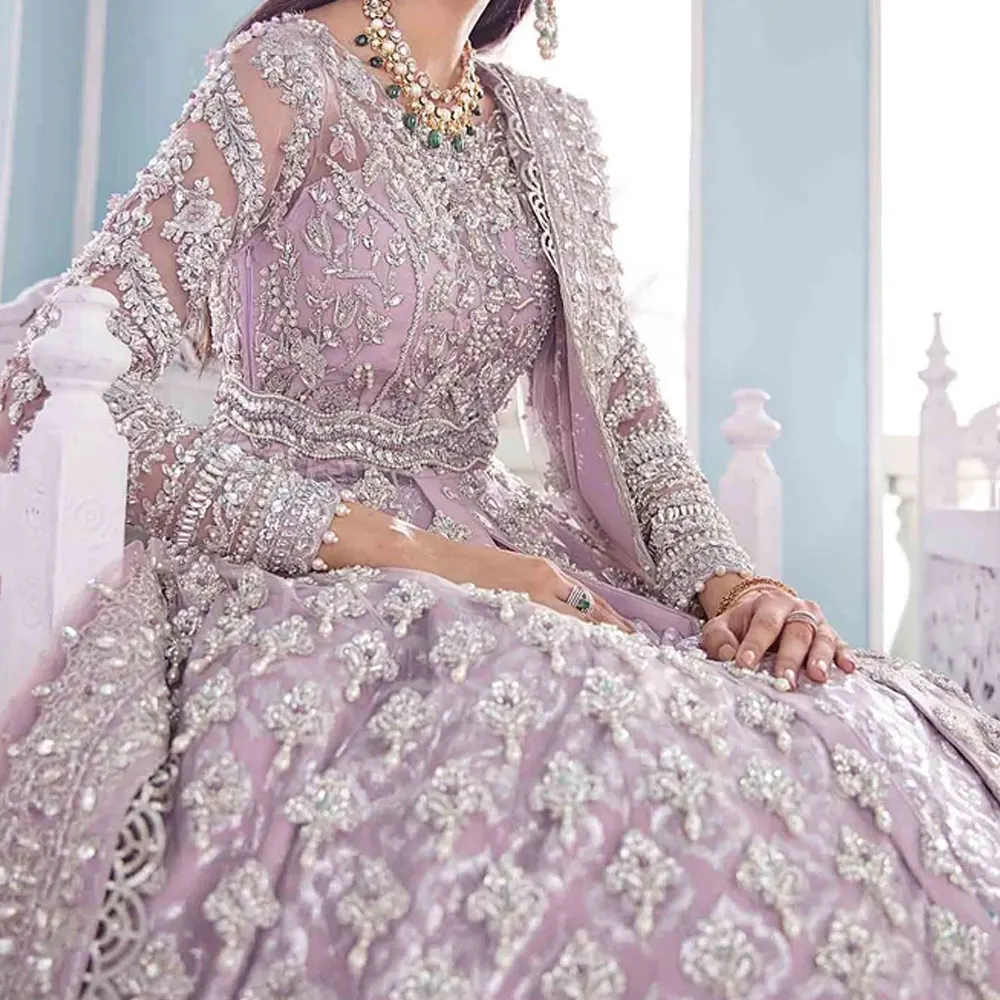 Heavy Embroidered Floor Length Traditional Bridal Suit Dresses