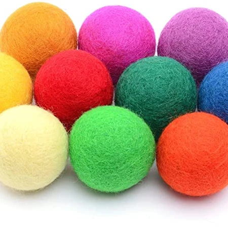 Natural Handmade Felt Wool Ball For Tree Decoration Organic New Zealand Wool Available At Bets Price