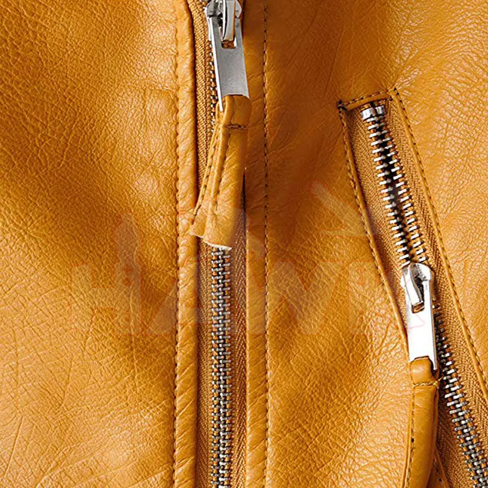 Best Quality Genuine Sheepskin Vegetable tanned Soft Finish Leather Customize Women Biker Jacket