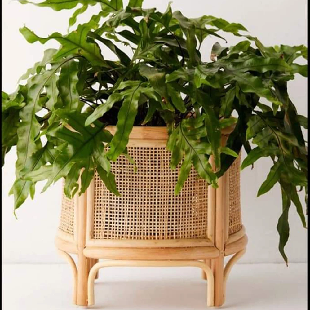 Eco Friendly Handmade Rustic Decoration Rattan Craft pots and planters Manufacturer in Vietnam