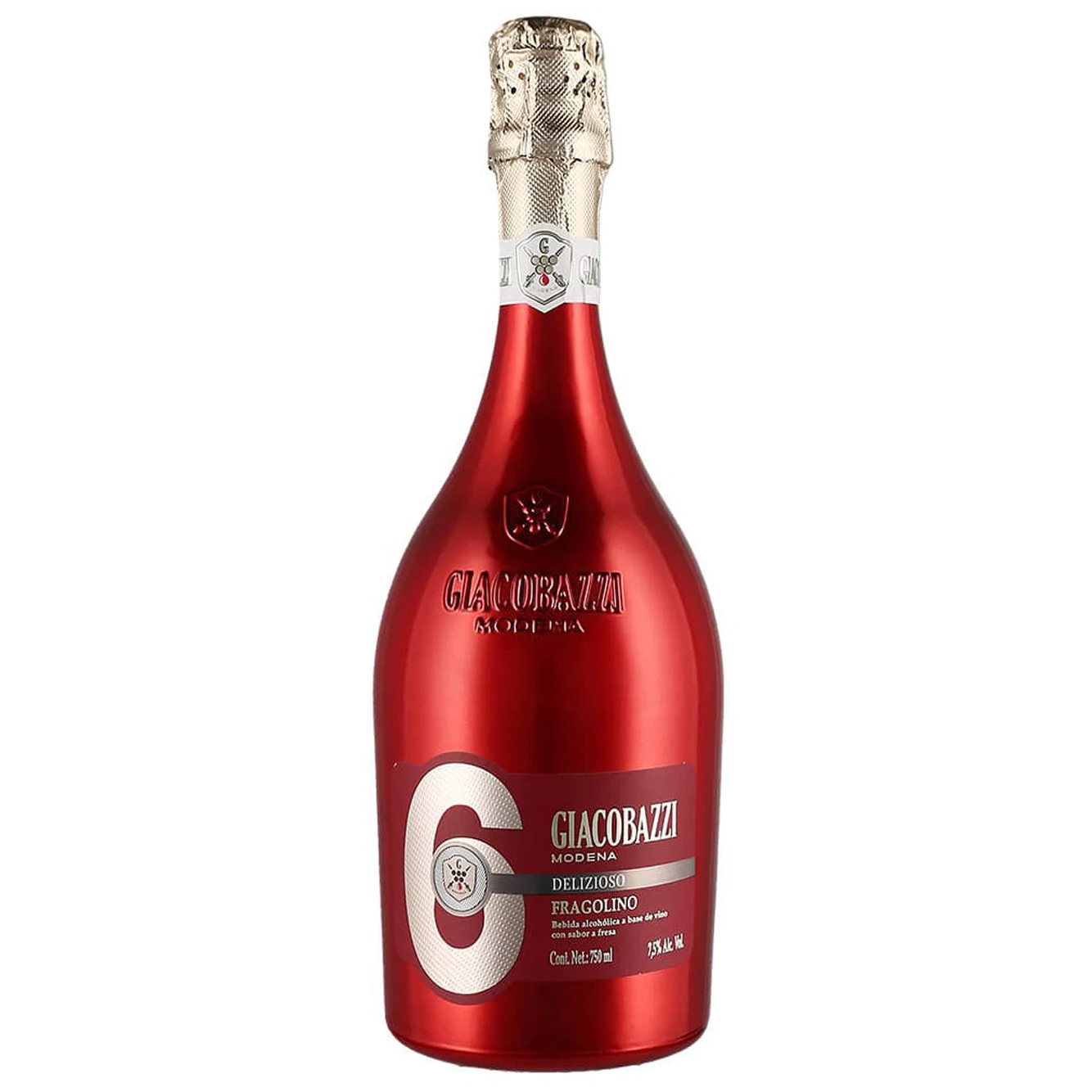 Spumante Fragolino strawberry aroma Italian made in beautiful red bottle 750 ml to ship