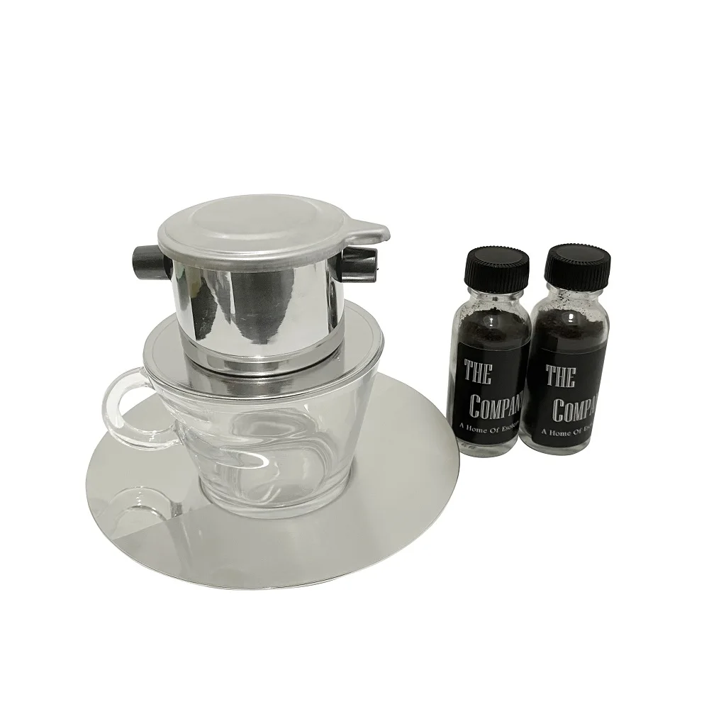 Vietnam Round Metal Filter Coffee Espresso Size Phin with Minimalist Design Style For The Perfect Coffee