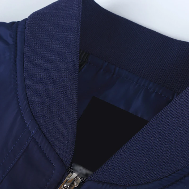 High Quality Unisex Casual Styles Solid Nave Blue Heavy Duty Zipper Sport Wears Outdoor Hiking Bomber Jackets Jackets