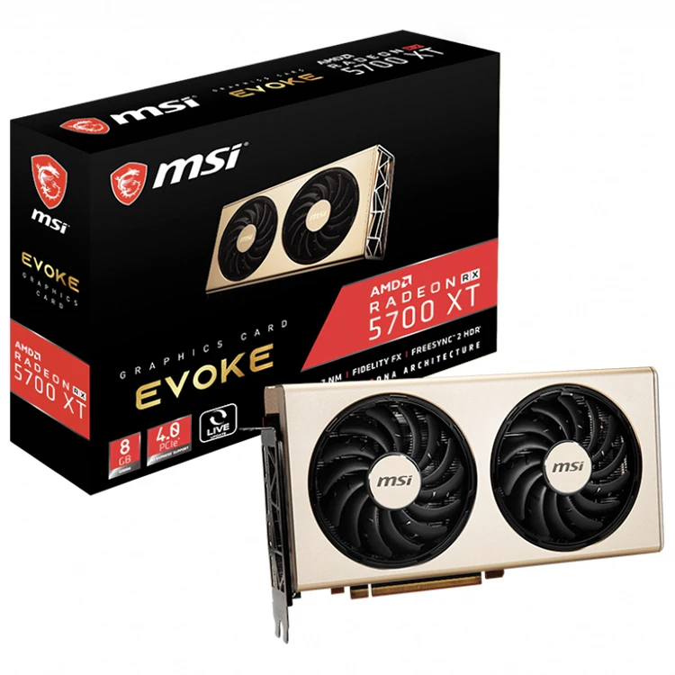 
Видеокарта MSI AMD Radeon RX 5700 XT с памятью 8 Гб GDDR6, 256 бит, с поддержкой DisplayPort x 3 