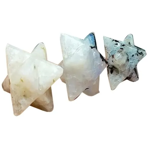 Wholesale natural crystal rainbow moonstone merkaba star:crystal healing stone :gemstone merkaba star  buy from Taiba agate
