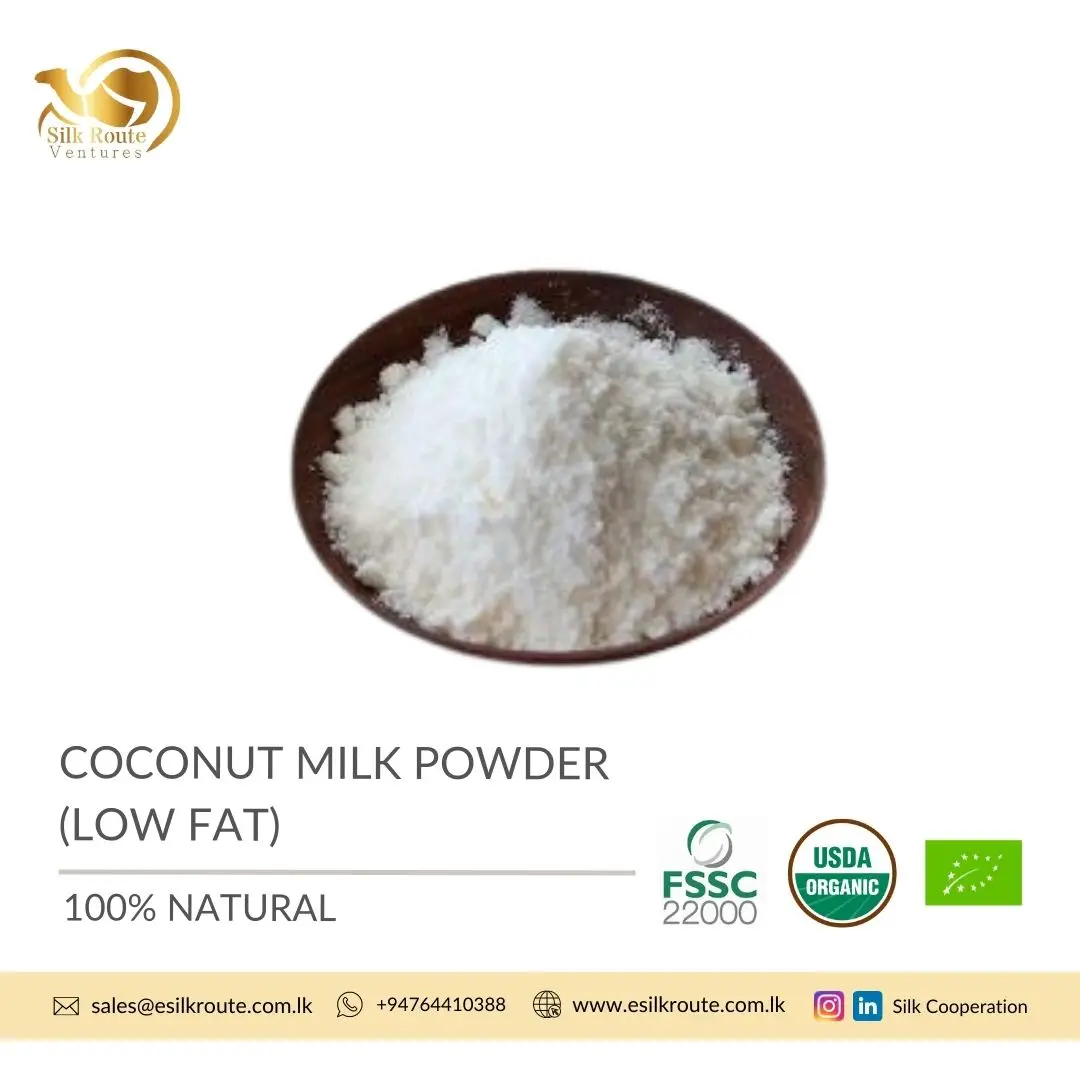 100% Pure Quality Organic Sweet Virgin Coconut Milk Powder Low Fat from Raw Unsweetened Coconut Cream